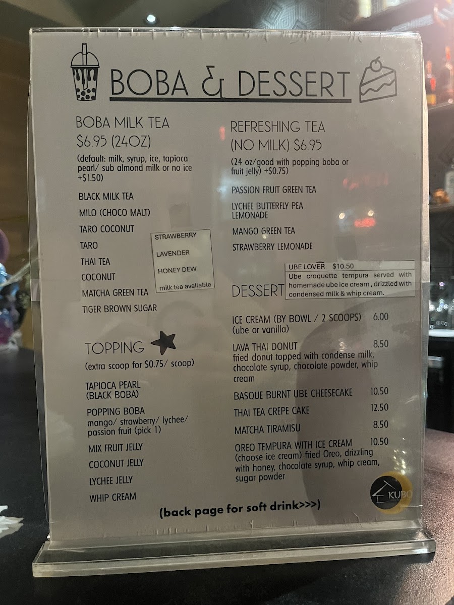 KUBO Asian fusion and bar -Ft. lauderdale Menu - Image 4